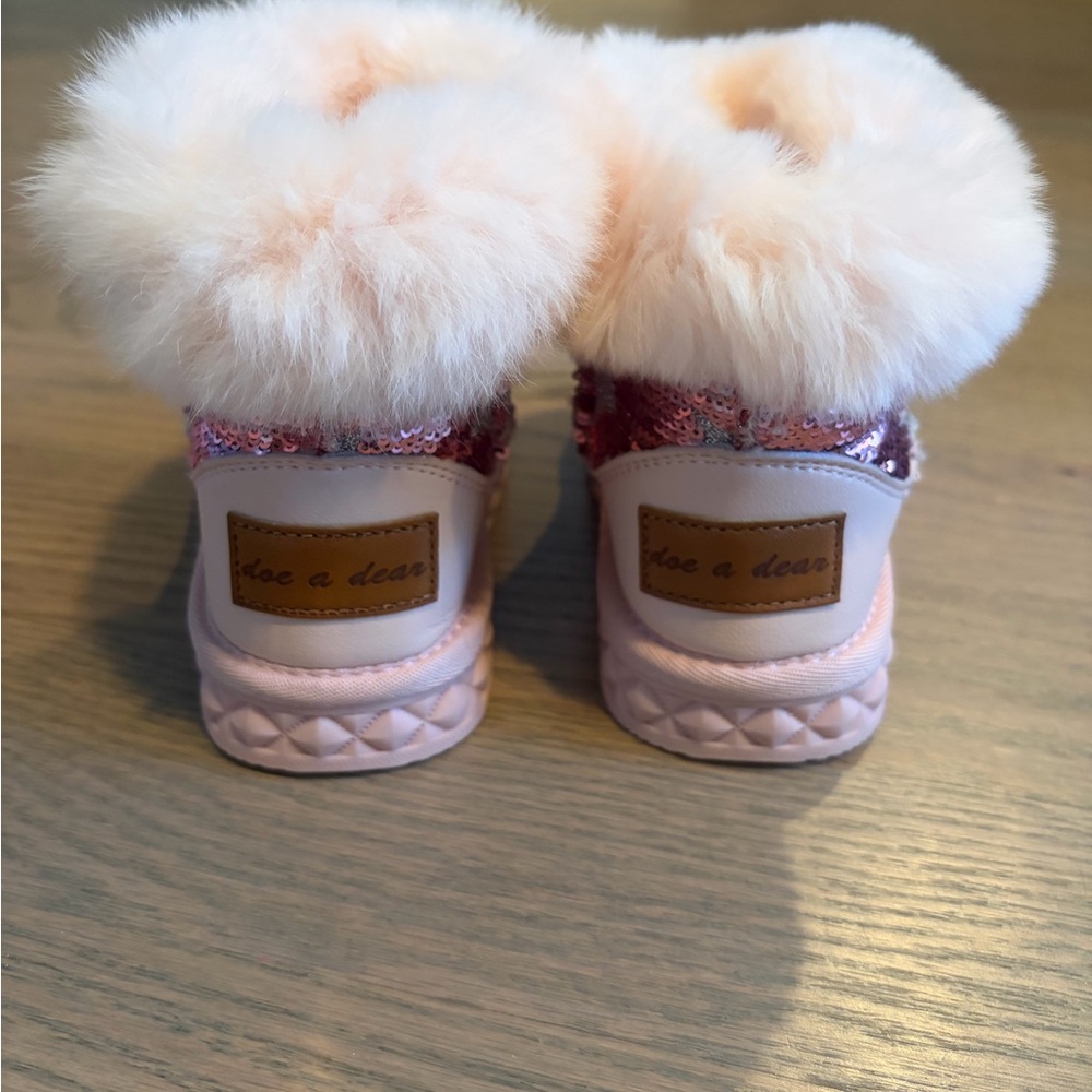 Sparkly Pink Star Kids Boots - Picture 3 of 8